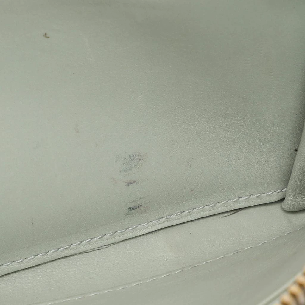 Miu Miu Miu Miu Light Green Croc Embossed Patent Leather Continental Wallet 3