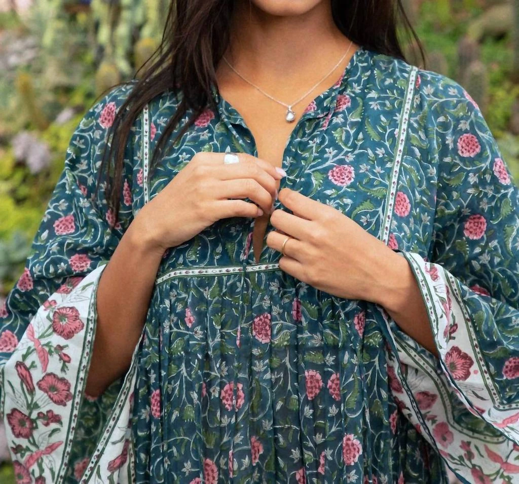The fox and the mermaid The Fox And The Mermaid - Chahna Block Printed Maxi Dress 4
