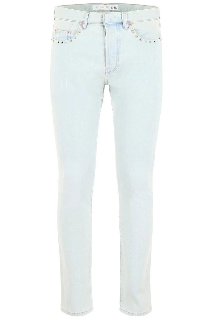 Valentino Valentino Stud Embellished Skinny Jeans 1