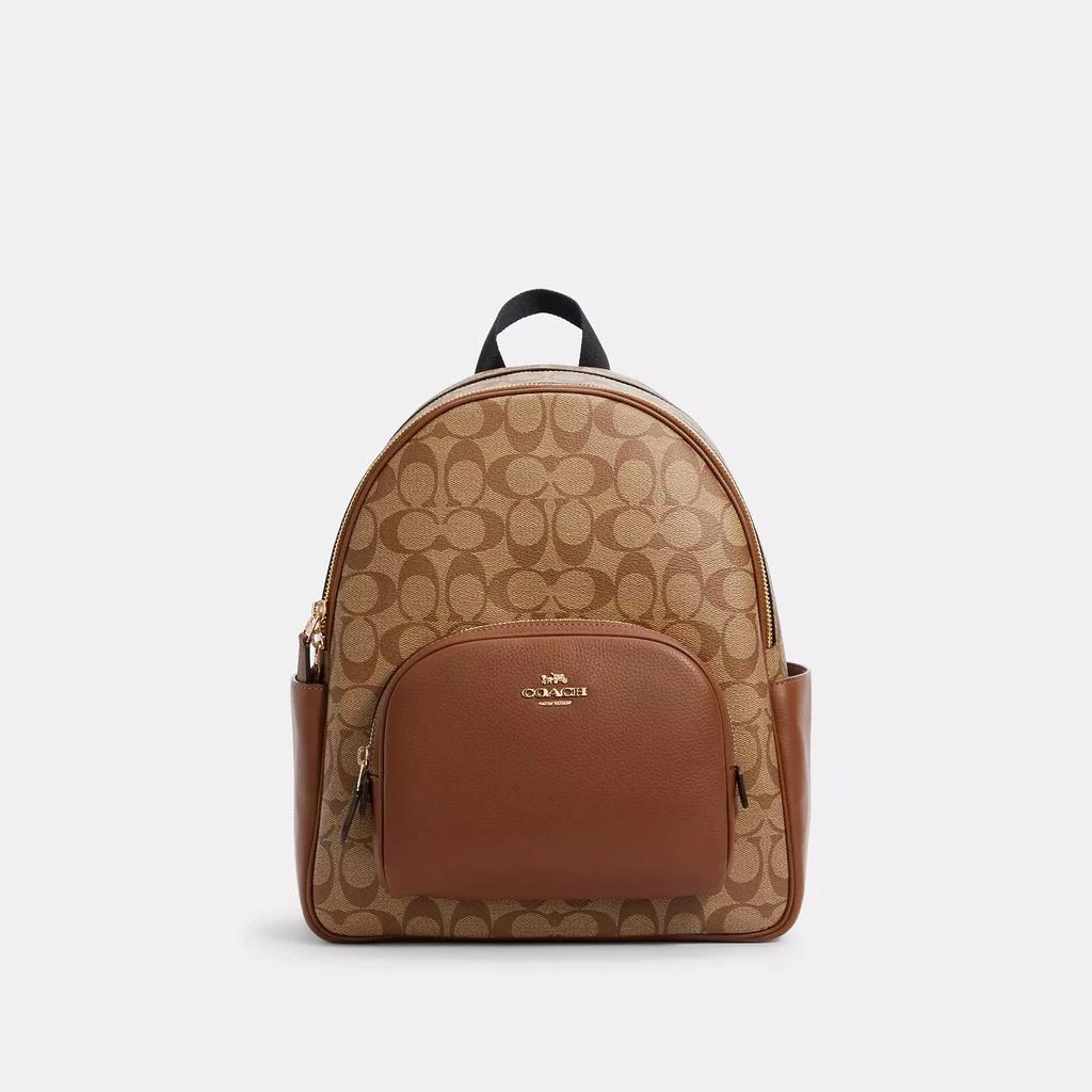 Coach Outlet Coach Outlet Court Backpack In Signature Canvas 1