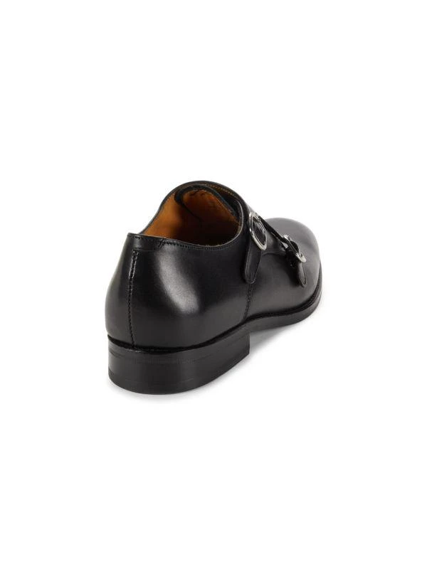 Saks Fifth Avenue Matthew Leather Double Monk Strap Shoes 3