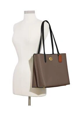 Coach Willow Tote In Color Block With Signature Coated Canvas 5