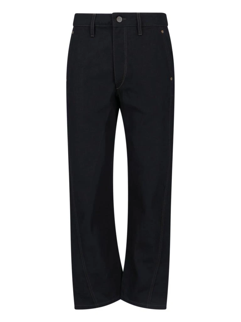 Lemaire Lemaire Twisted High Waisted Cropped Leg Jeans 1