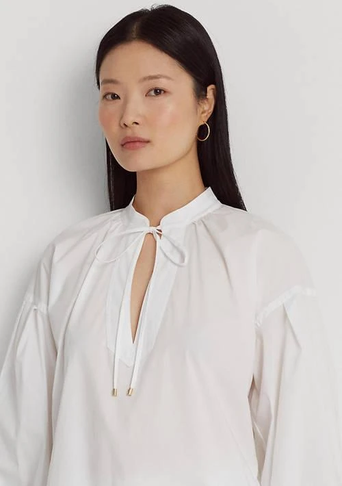Ralph Lauren Ralph Lauren Cotton Blend Tie Neck Blouse 3