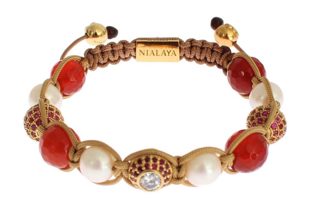 Nialaya CZ Carnelian ivory 925  Women's Bracelet