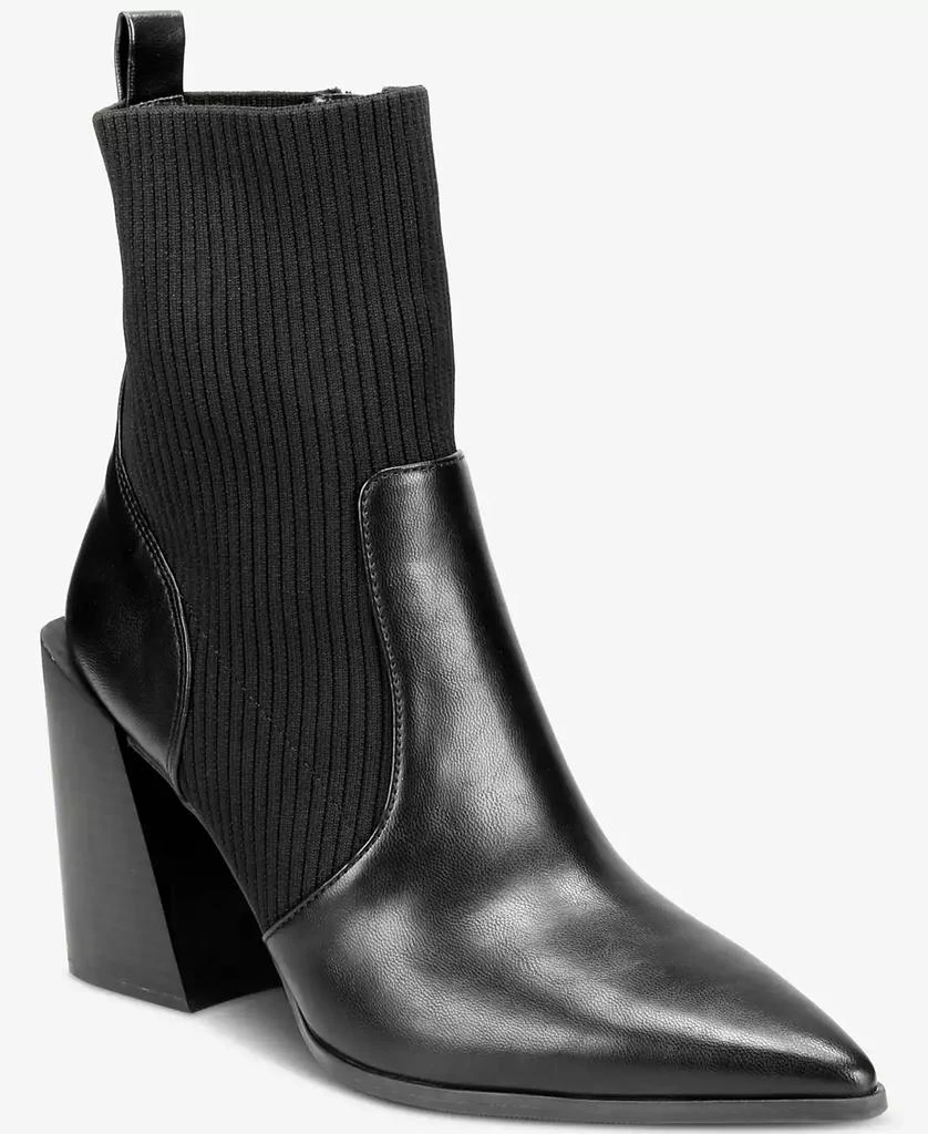 Wild Pair Trinityy Pointed-Toe Pull-On Knit Dress Booties, Created for Macy's 3