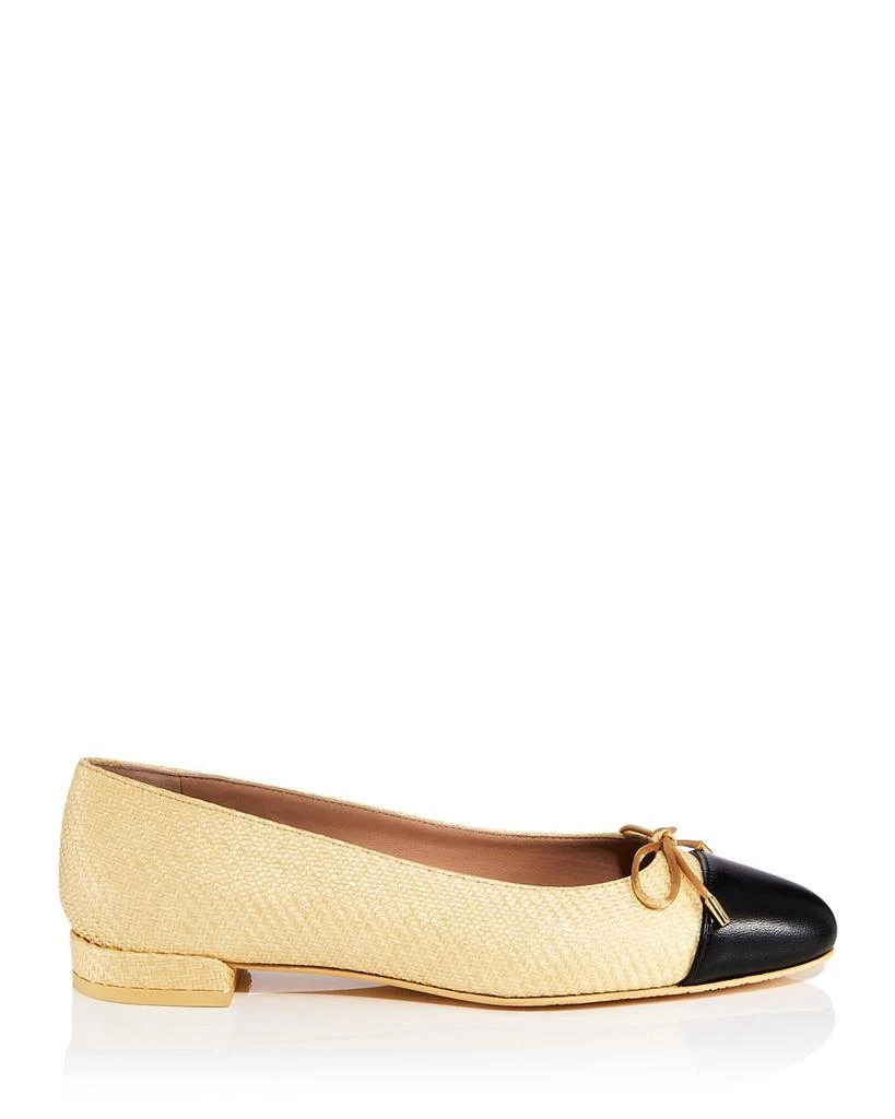 Stuart Weitzman Women's Sleek Bow Slip On Ballet Flats 2