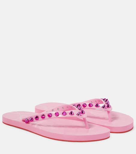 【関税込】Christian Louboutin ルブタン Flip thong sandals Loubi Flip thong sandals in red - Christian Louboutin
