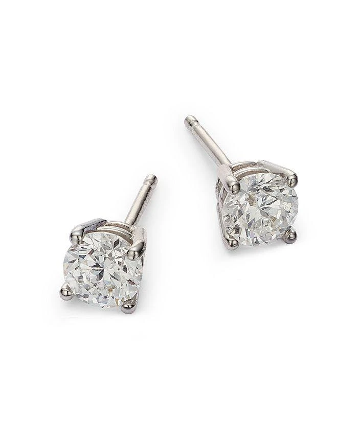 Bloomingdale's Colorless Certified Round Diamond Stud Earring in 18K White Gold, 0.30-2.0 ct. t.w. - Exclusive 6
