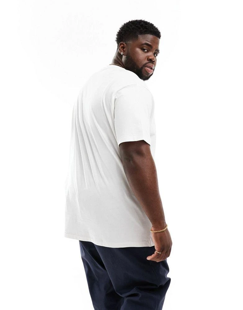Ralph Lauren Polo Ralph Lauren Big & Tall hemingway bear print t-shirt classic oversized fit in off white 2