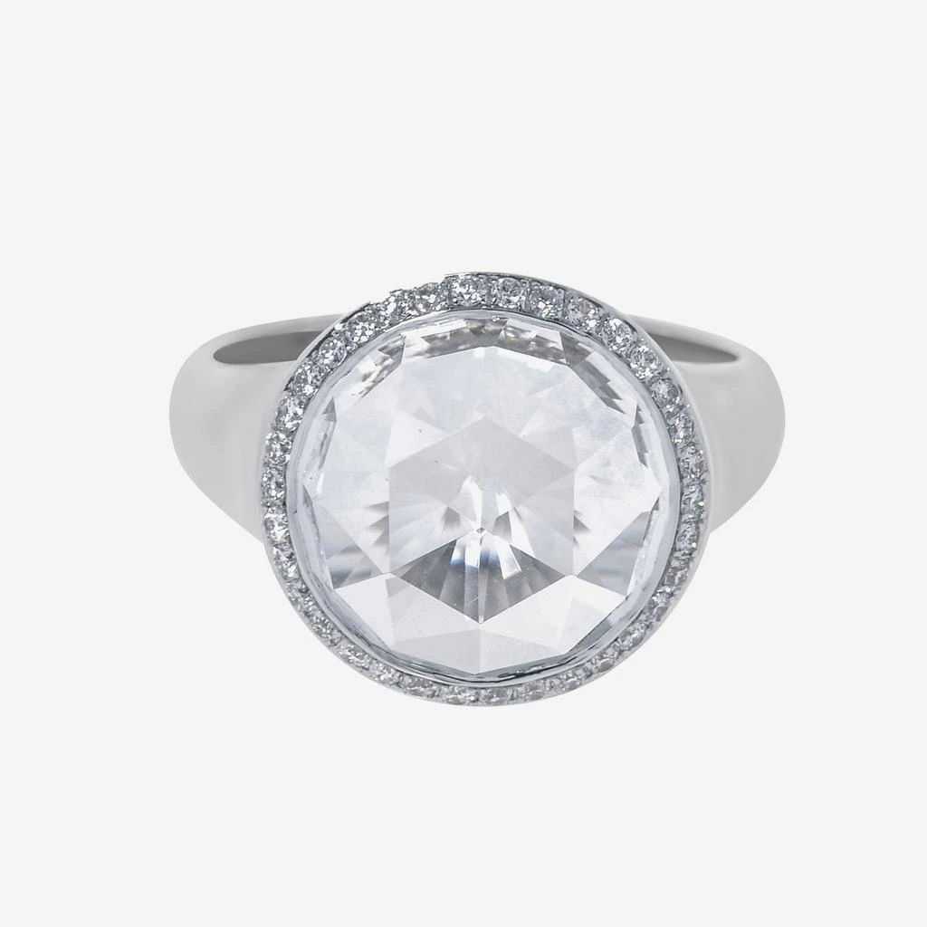 Suzanne Kalan Suzanne Kalan 18K White Gold, White Topaz and Diamond 0.30ct. tw. Ring sz 6.5 AKR539-WGWT 1