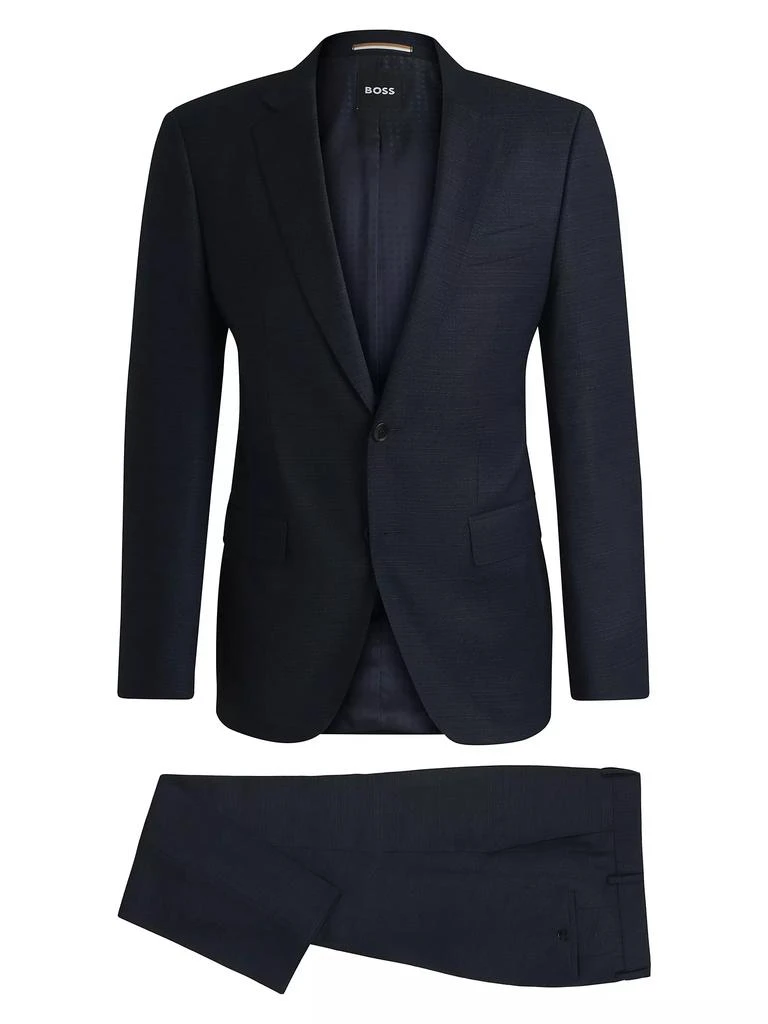 Hugo Boss Slim Fit Suit in Micro Patterned Stretch Wool 1