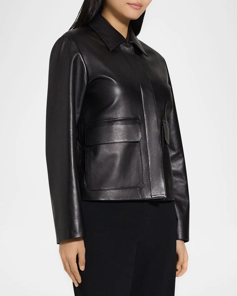 Theory Boxy Leather Jacket 4