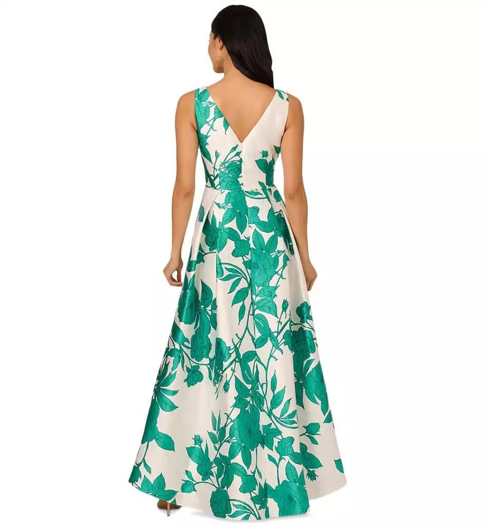 Adrianna Papell Women's High-Low Floral-Print Gown 5