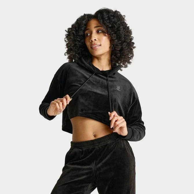 Juicy Couture Women's Juicy Couture Velour Cropped Hoodie 1