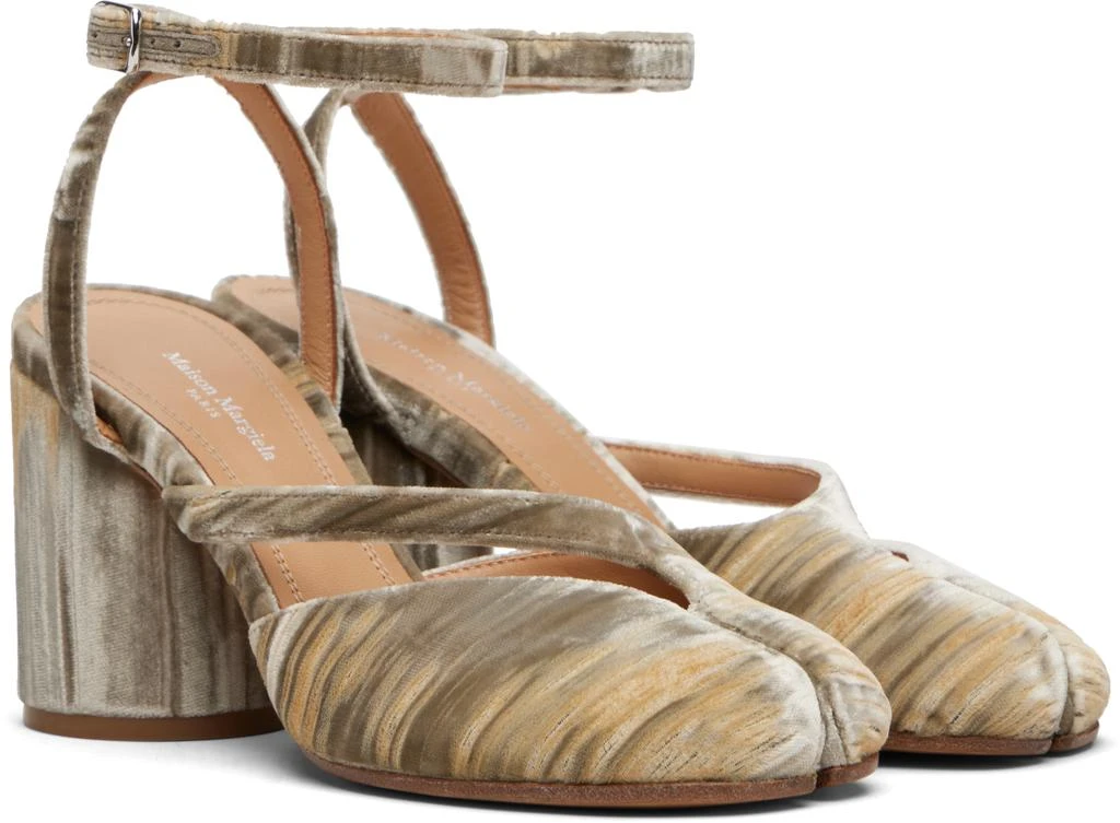 MAISON MARGIELA Beige Tabi Pump Heeled Sandals 4