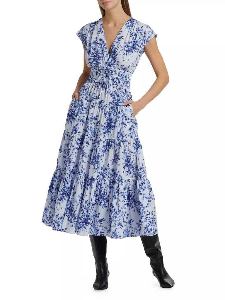 Derek Lam Fatima Cotton Floral Midi-Dress 3