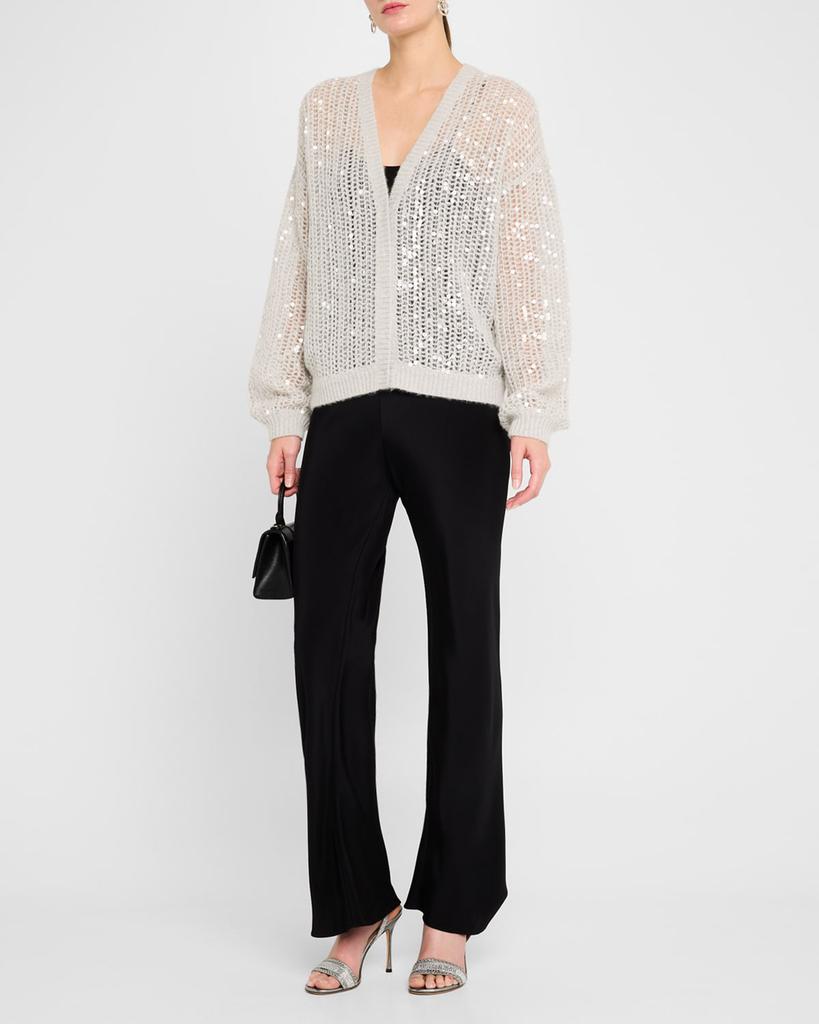 TSE Cashmere Cashmere Open-Weave Sequin Cardigan