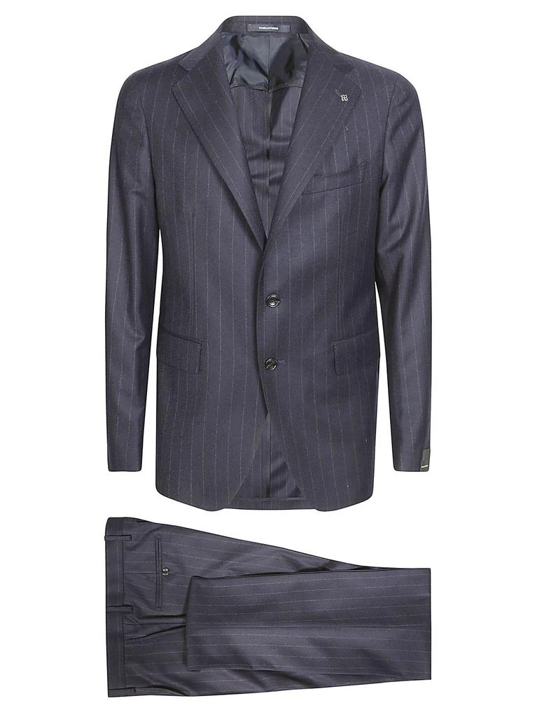 TAGLIATORE Tagliatore Single-Breasted Pinstriped Suit 1