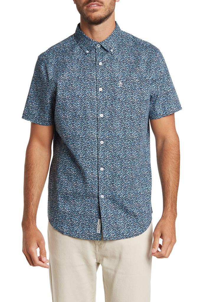 Original Penguin Short Sleeve Ditsy Floral Button-Up Shirt