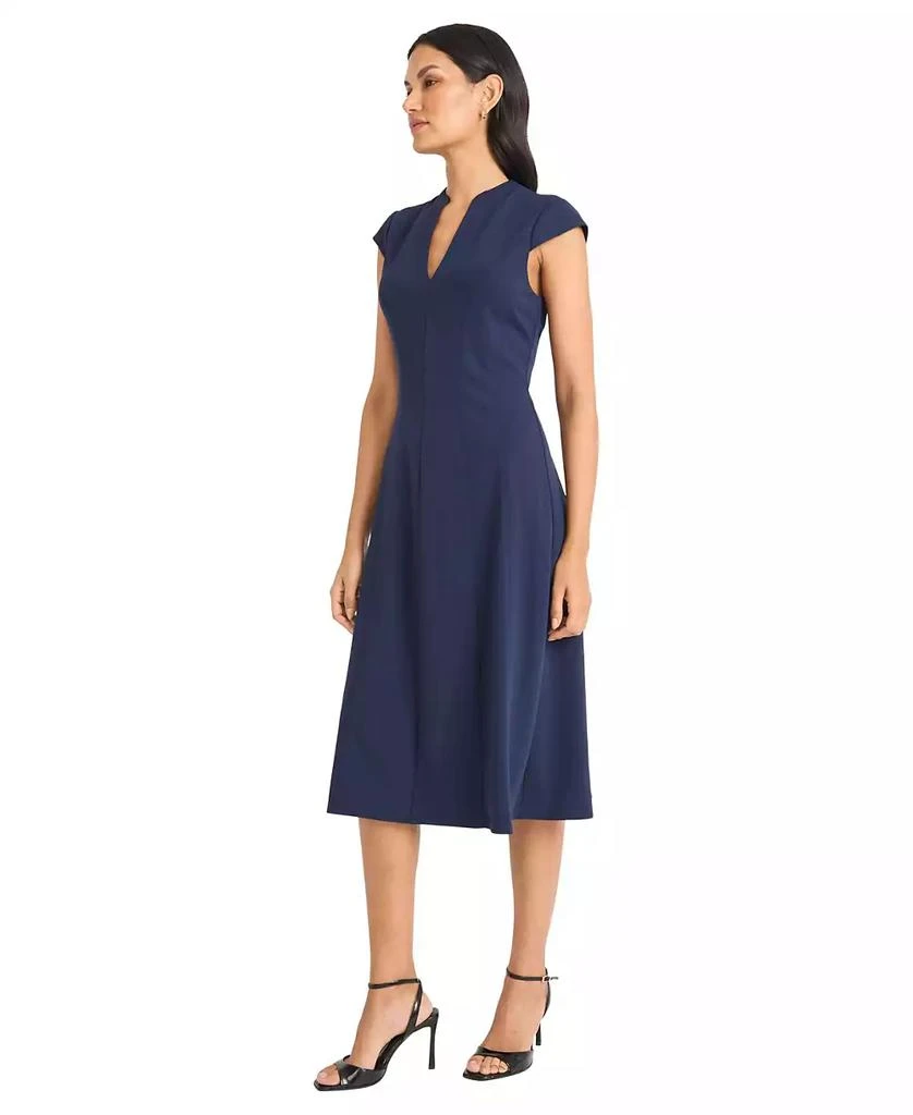 open back midi dress with sleeves BROCADE OPEN BACK DRESS IN PINK | CULT MIA