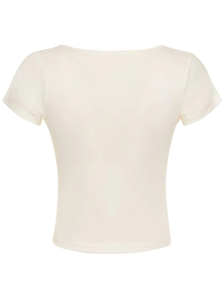 ÉTERNE Short Sleeve Stretch Cotton T-shirt 4