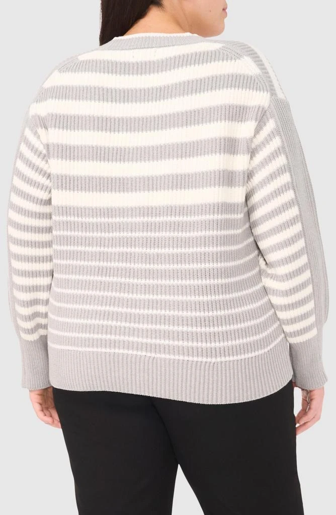 Halogen Variegated Stripe Cotton Blend Cardigan 2