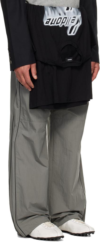 We11done Gray Layered Track Pants