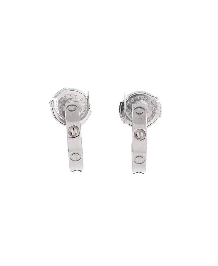 Cartier Small Love Hoop Earrings 18K White Gold