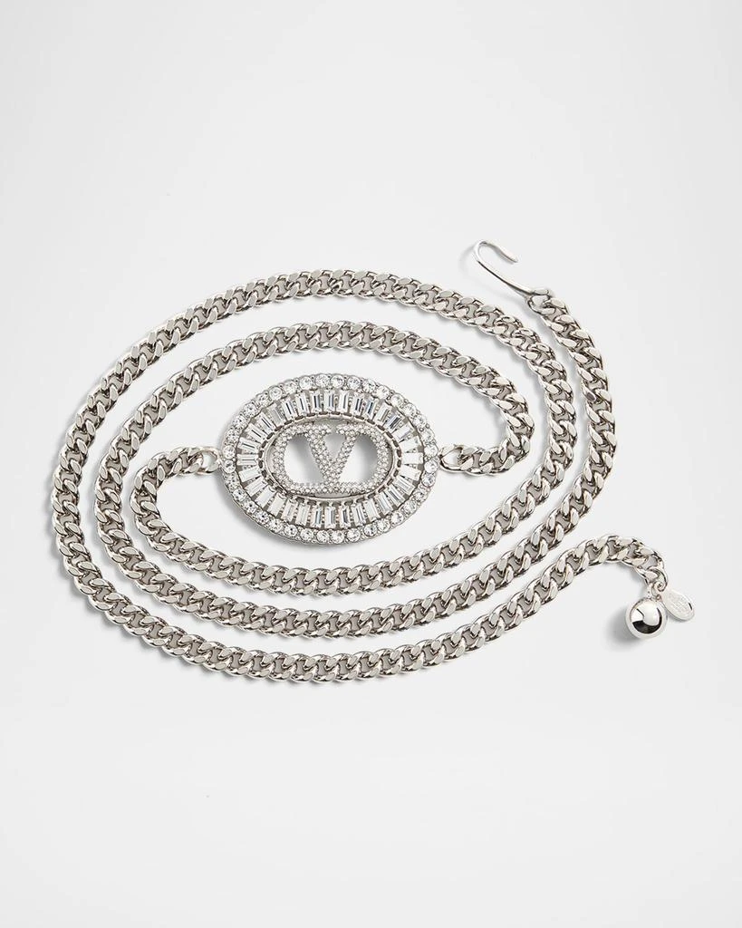Valentino VLogo Signature Crystal-Embellished Chain Belt 3