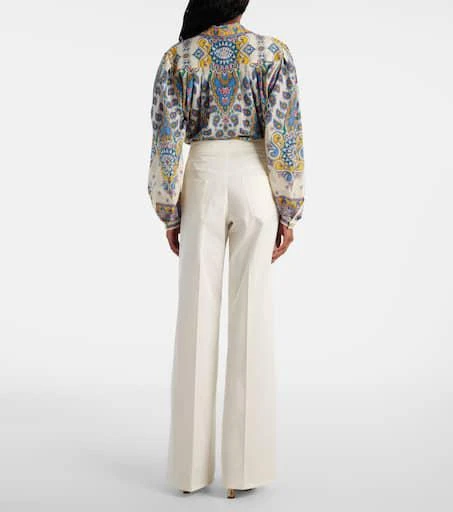 ETRO Cotton-blend wide-leg pants 3