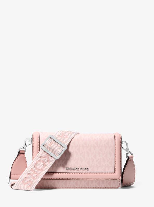 MICHAEL KORS ショルダーバッグ　ロゴ　ホワイト　ピンク MICHAEL KORS ショルダーバッグ ホワイト/ピンク - メルカリ