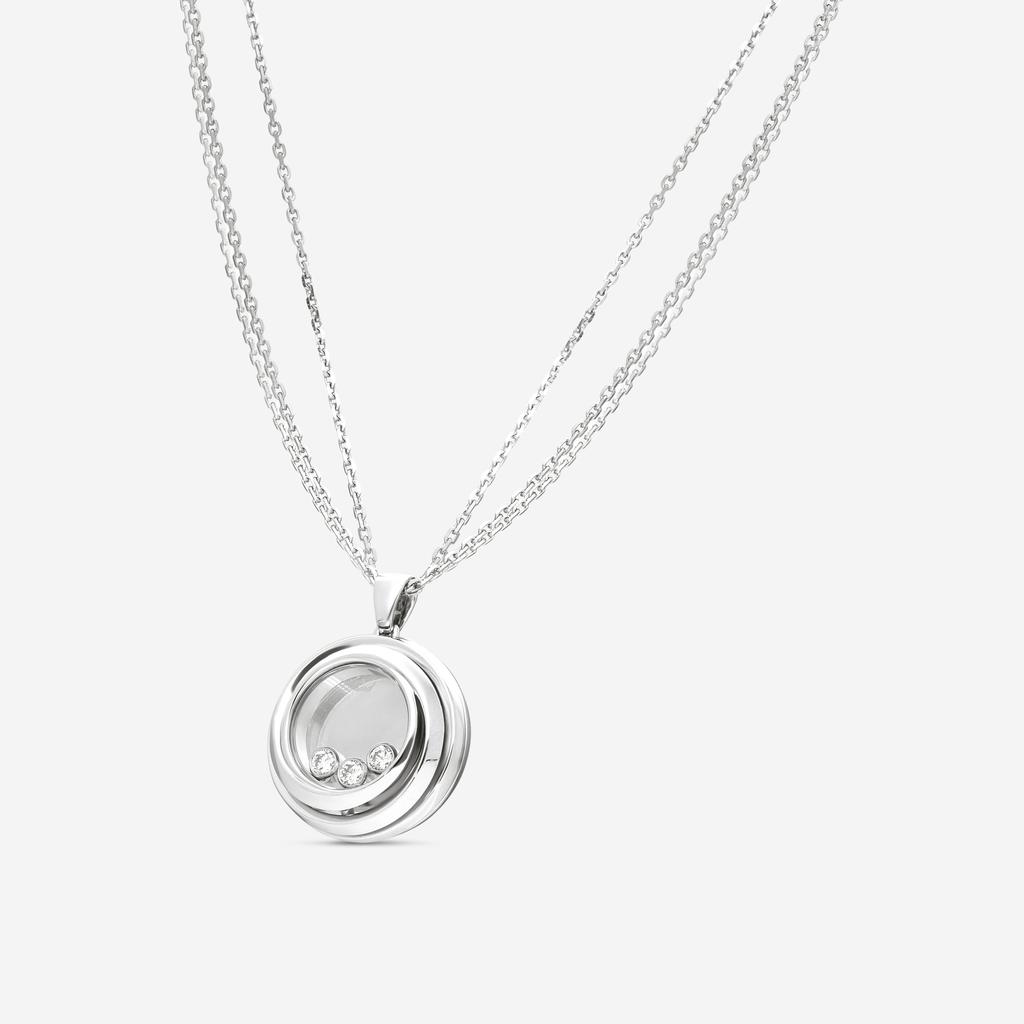 Chopard Chopard Happy Emotions 18K White Gold Diamond Pendant Necklace 799217-1001
