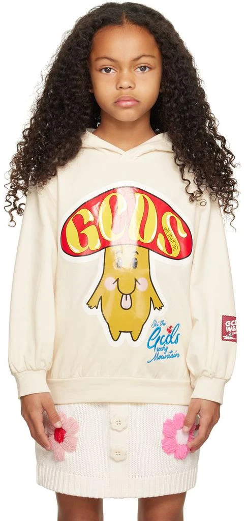 GCDS Kids Off-White Graphic Hoodie