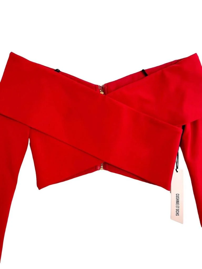 CUSHNIE Cushnie Et Ochs - Issa Crop Top Off The Shoulder Top 3