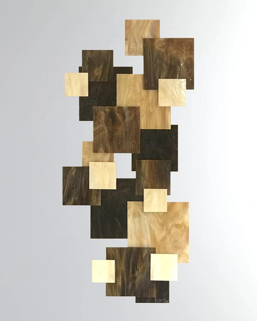 Karo Studios Cosmos Vertical Glass Wall Sculpture 1