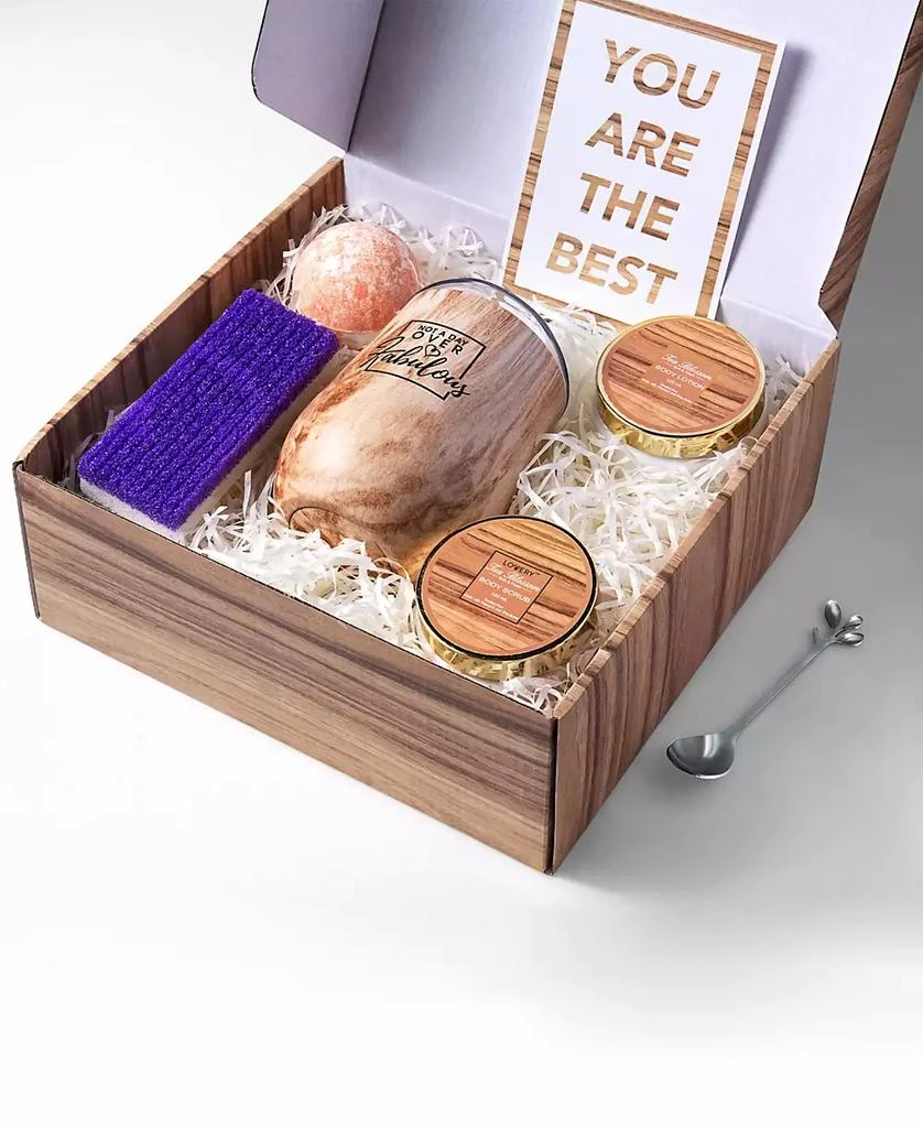 Lovery Thank You Gifts, Inspiration Gifts, Tea Blossom Appreciation Gift Basket, Body Care Gift Set, Spa Kit, 8 Piece 3