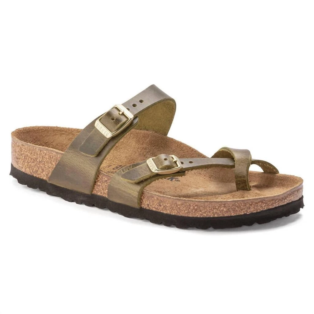 Birkenstock Women's Mayari Oiled Leather Sandal In Olive 1