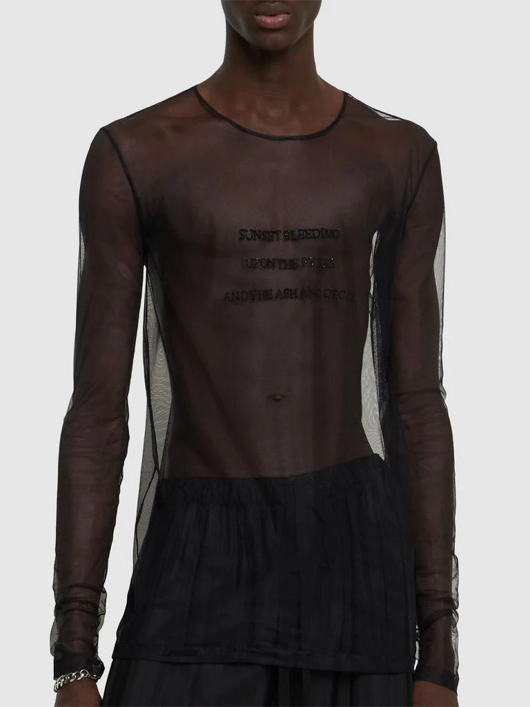 ANN DEMEULEMEESTER Greg L/s Slim Fit Tulle T-shirt 2