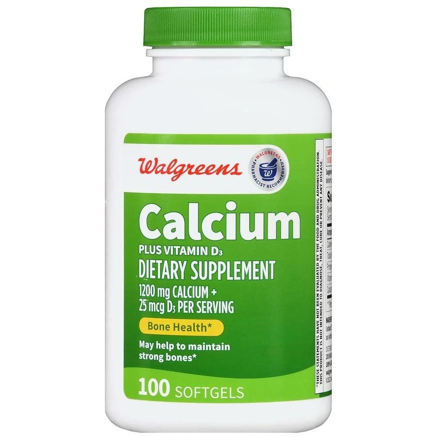 Walgreens Calcium 1200 mg Plus Vitamin D3 25 mcg Softgels (100 days) 2