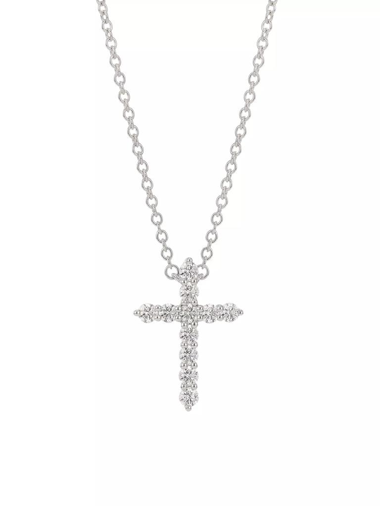 Hearts On Fire 18K White Gold & Diamond Cross Pendant Necklace