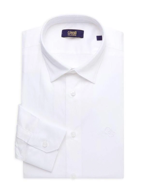 Cavalli Class by Roberto Cavalli Slim Fit Textured Dress Shirt 1