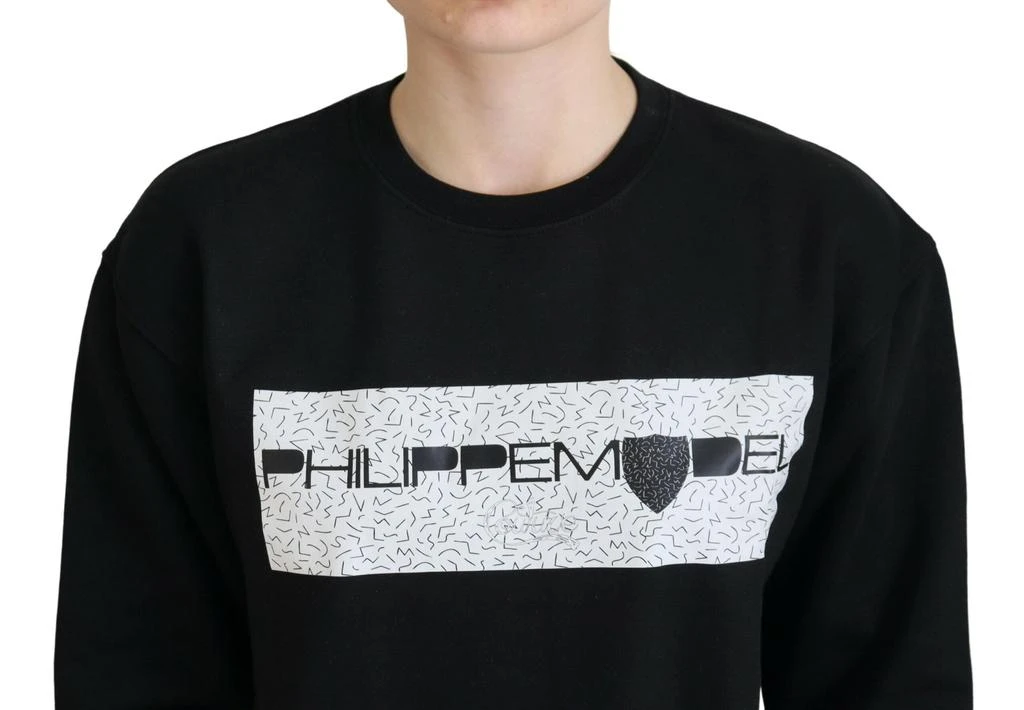 Philippe Model Black Printed Long Sleeves Pullover Sweater 4