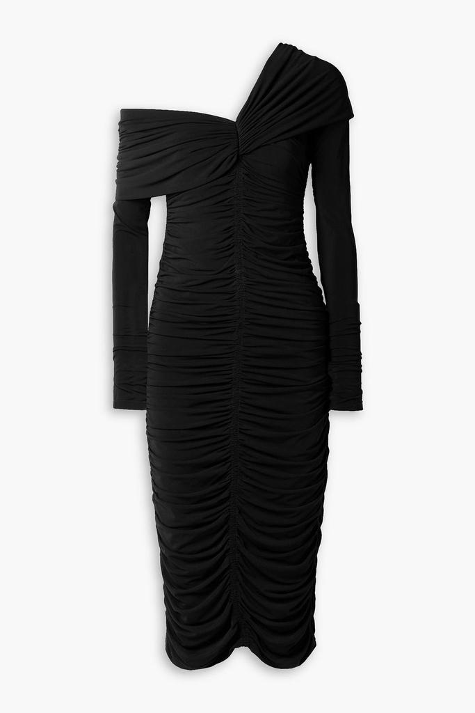 A.L.C. Marie off-the-shoulder ruched stretch-jersey midi dress