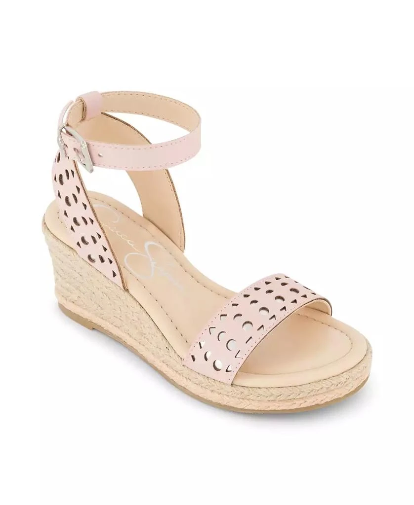 Jessica Simpson Little and Big Girls Asha Perf Jute Wedge Sandals 1