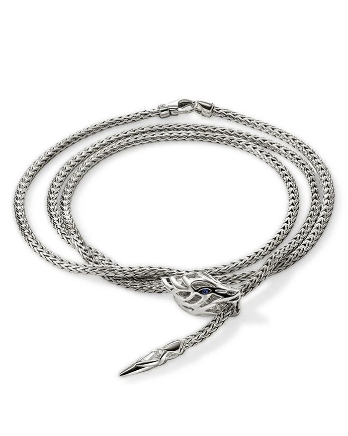 John Hardy Sterling Silver Blue Sapphire Naga Wrap Bracelet 1
