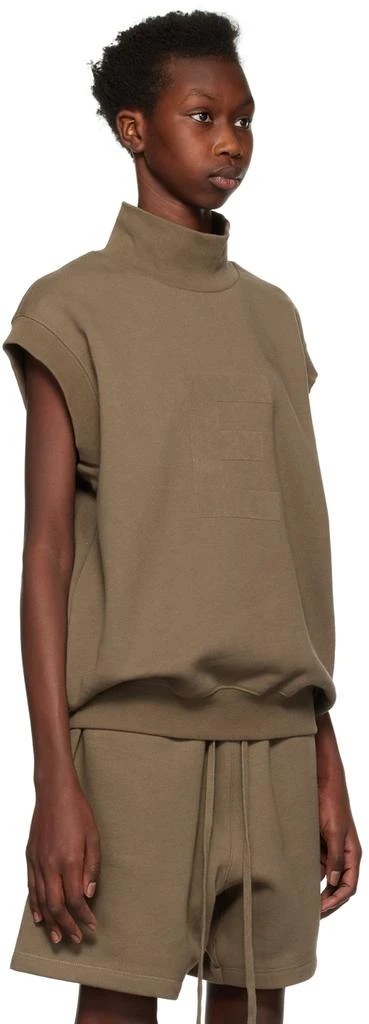 Fear of God ESSENTIALS Brown Mock Neck Vest 2