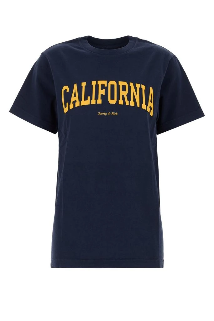 Sporty & Rich Sporty & Rich Logo Printed Crewneck T-Shirt 1