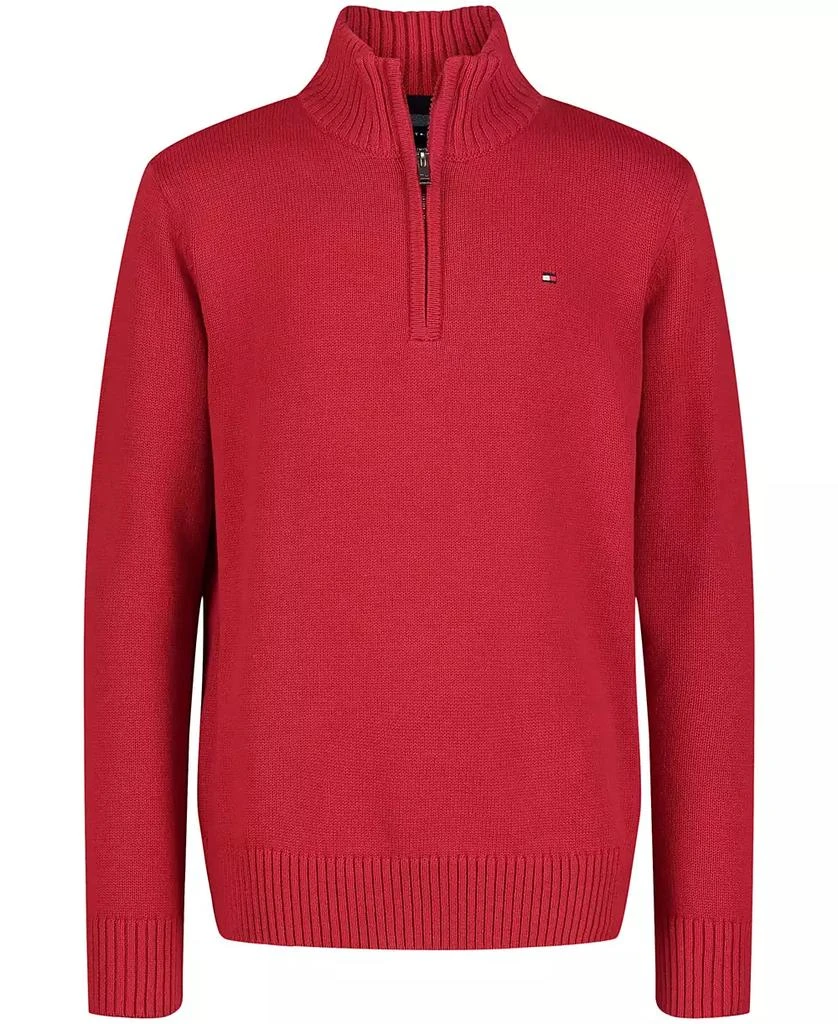 Tommy Hilfiger Big Boys Solid 1/4 Zip Sweater 3