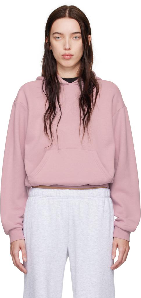 SKIMS Pink Cotton Fleece Classic Hoodie